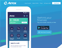 Tablet Screenshot of airfox.com